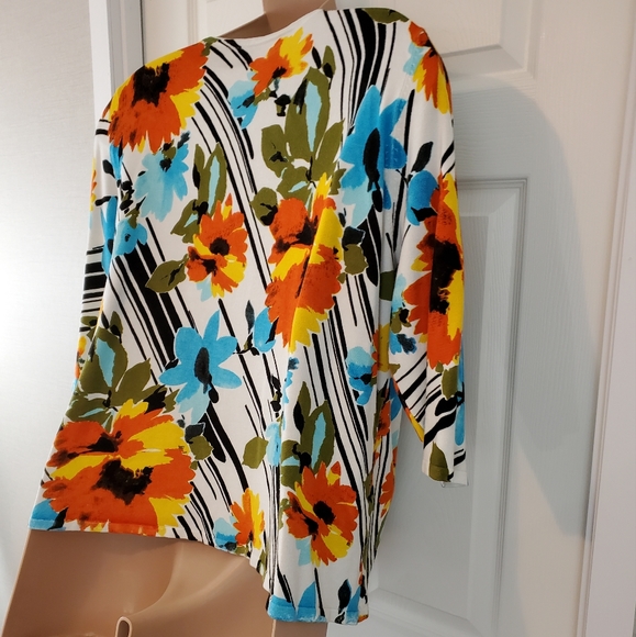 Prima Bella Tropical Button Up Sweater/Cardigan - Picture 7 of 9